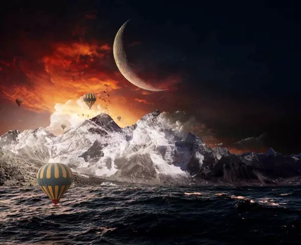 آموزش طراحی آسمان رویایی در فتوشاپ